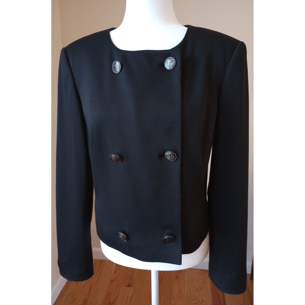John Meyer Collection Ladies Waist Jacket Size:12 Color:Black EUC